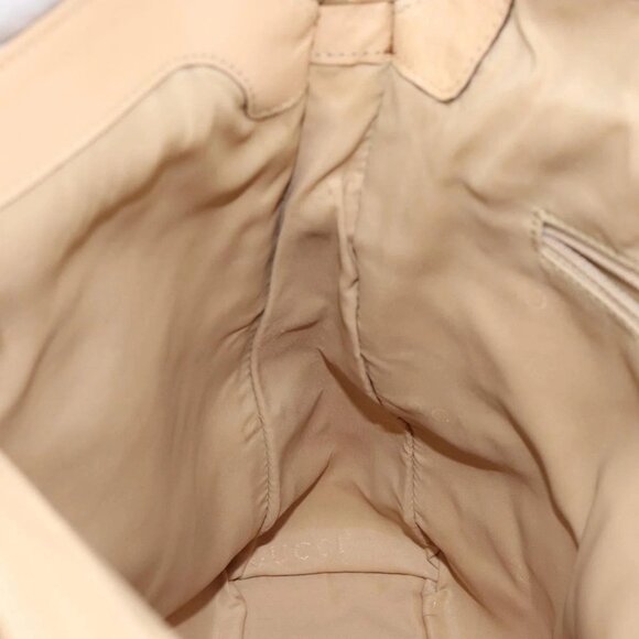 GUCCI Jackie Shoulder Bag Leather Beige Auth ep11140 - Picture 12 of 16